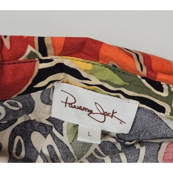 Panama jack hawiin beach vacation trip L tie front  floral summer EUC large - Picture 4 of 7